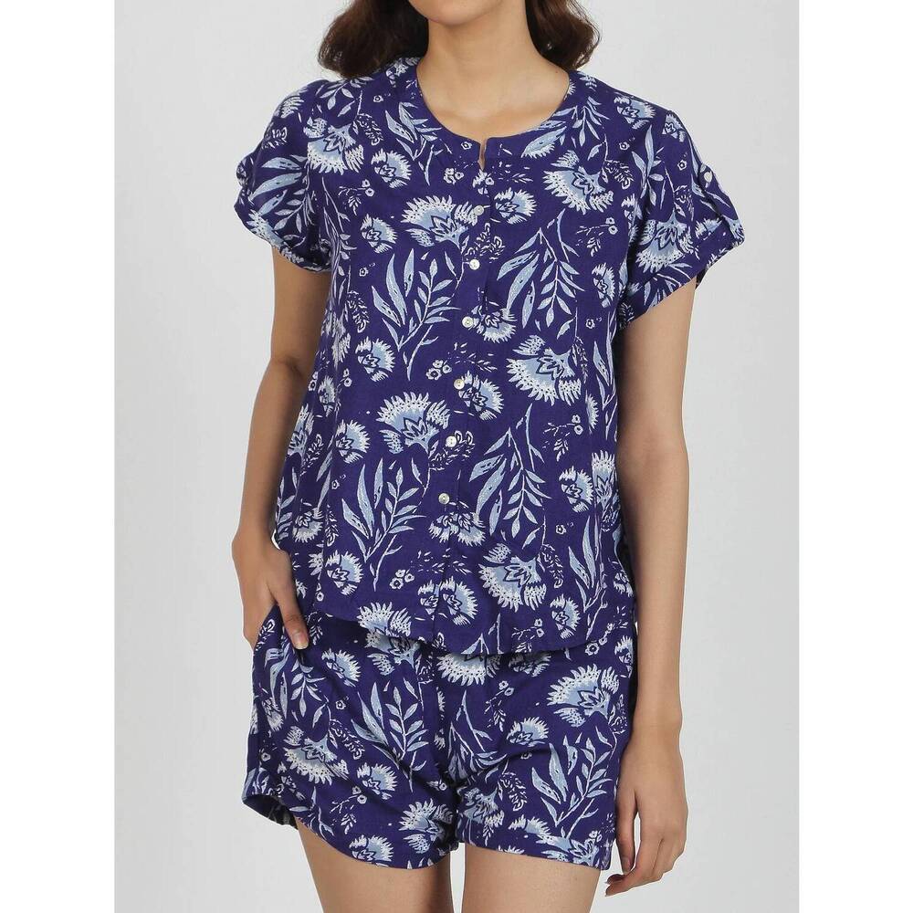 NEW TWO'S COMPANY lounge pajamas set in moroccan blue